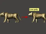 Low-Poly 3D Model - Tiger 低面數-老虎-1