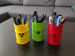 Drum Pen Holder Storage Container