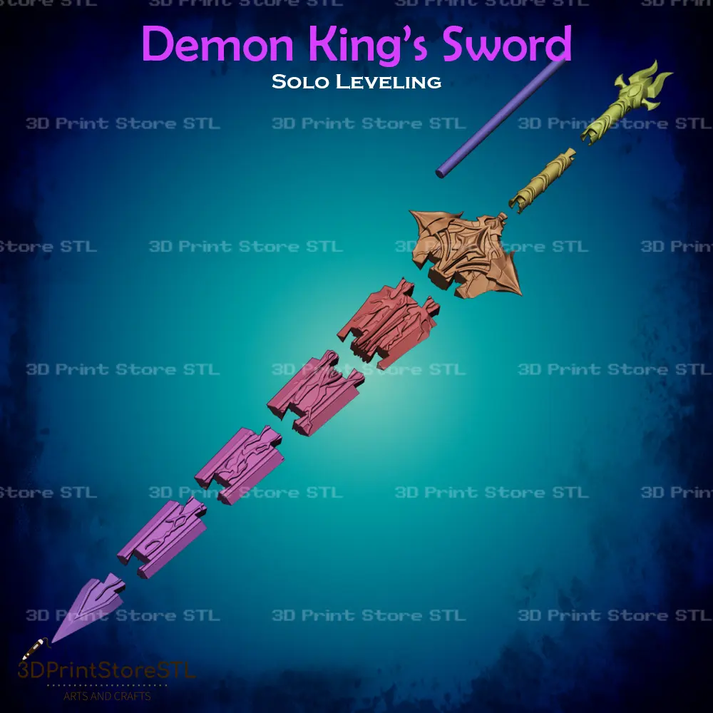Espada do Rei Demónio Cosplay Solo Leveling - Ficheiro STL