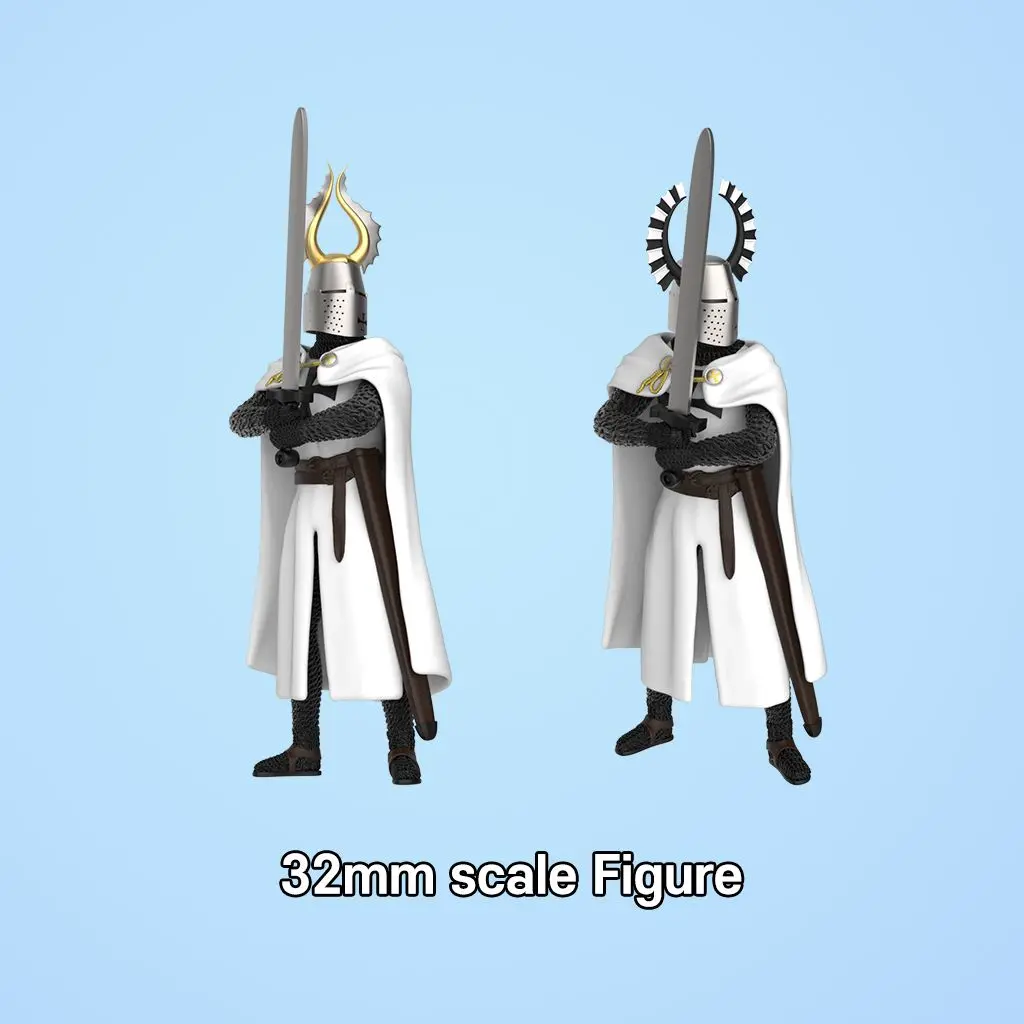 the Teutonic Knight Bust & Great Helm with a figure