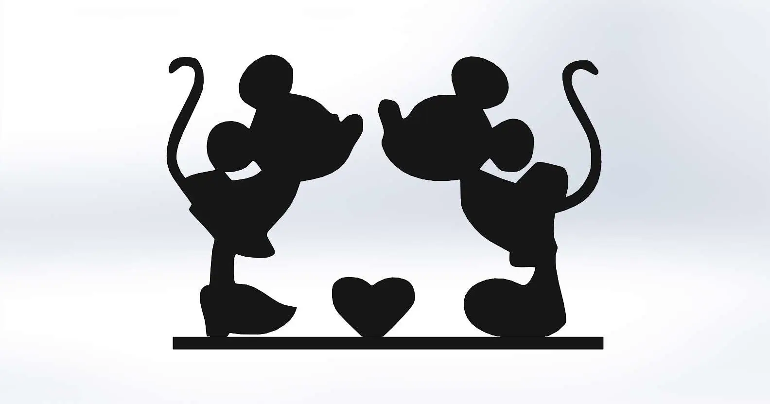Topolino e Minnie si baciano