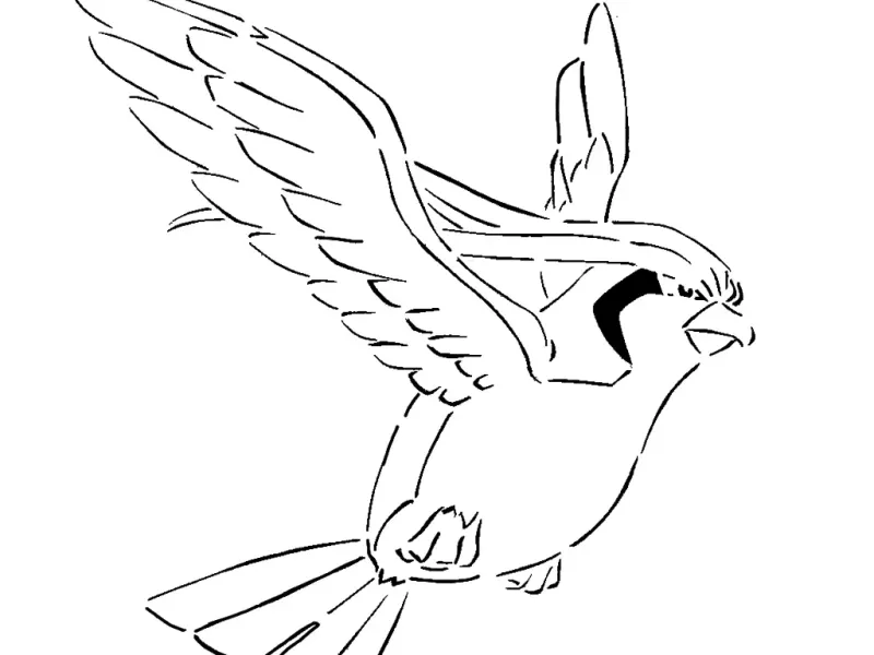 018 Pidgeot stencil + 2D