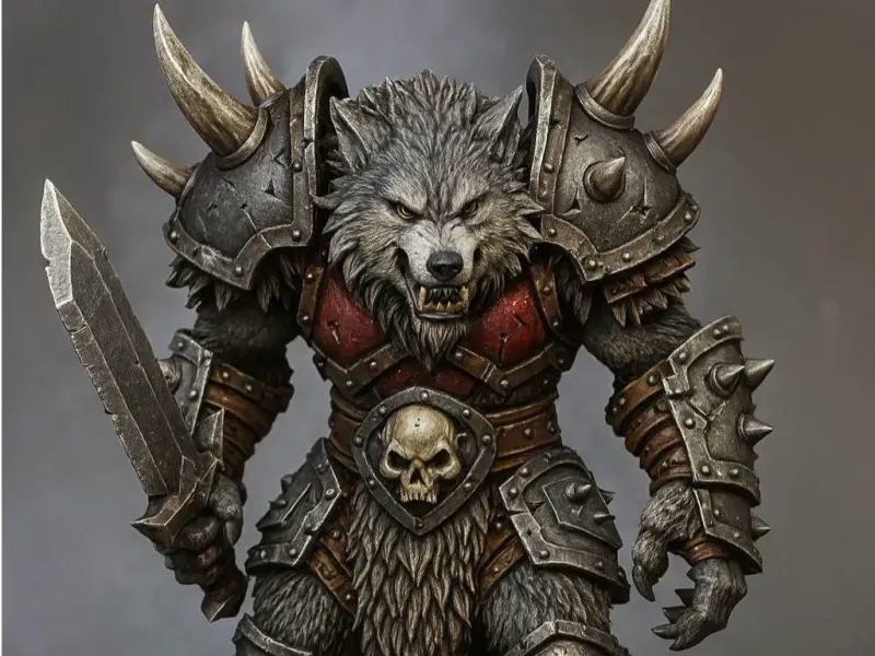 LOBO CON ESPADA WORLD OF WARCRAFT