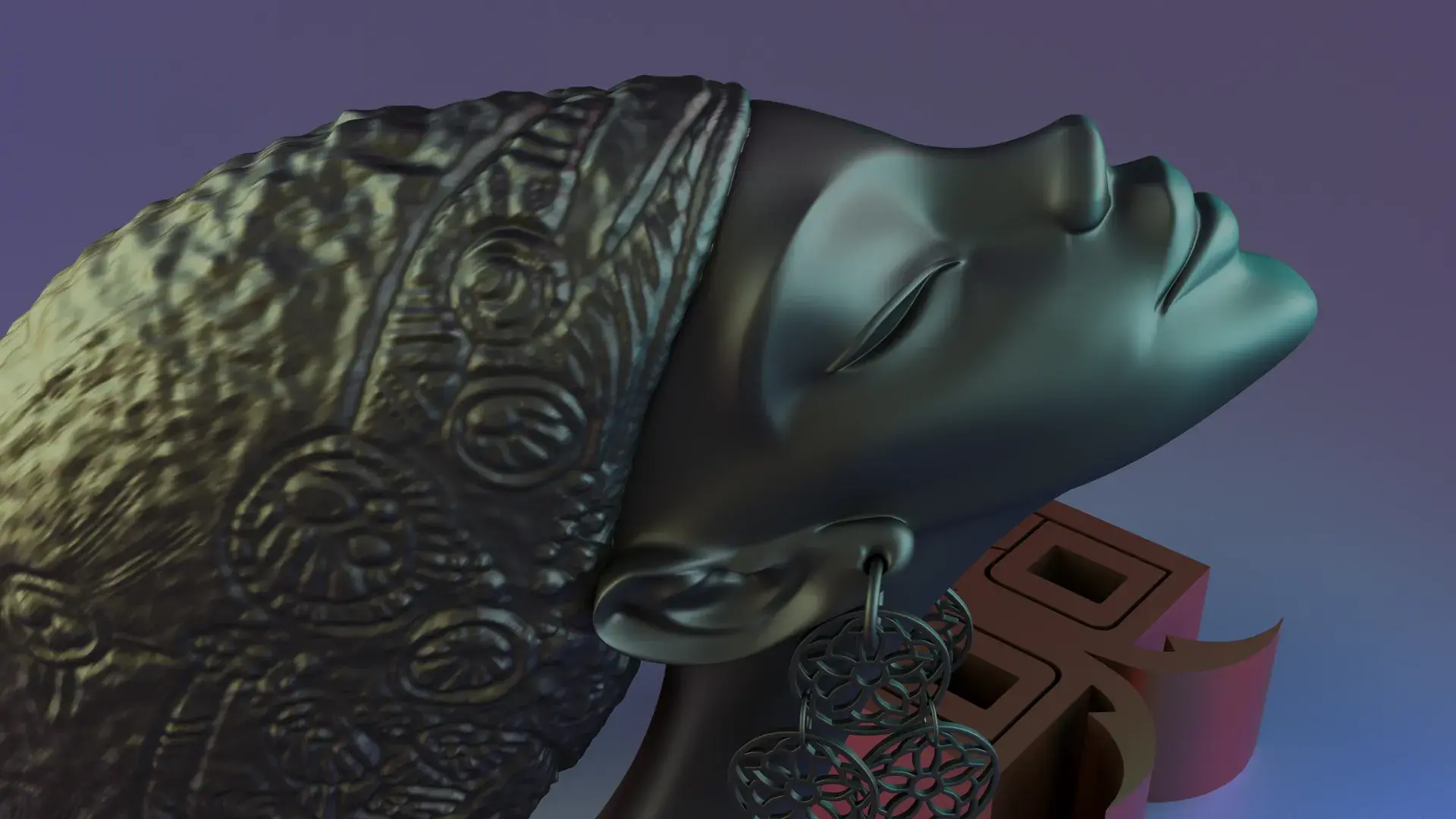 African girl Sculpture decor