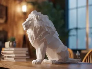 Polygonal Lion 03