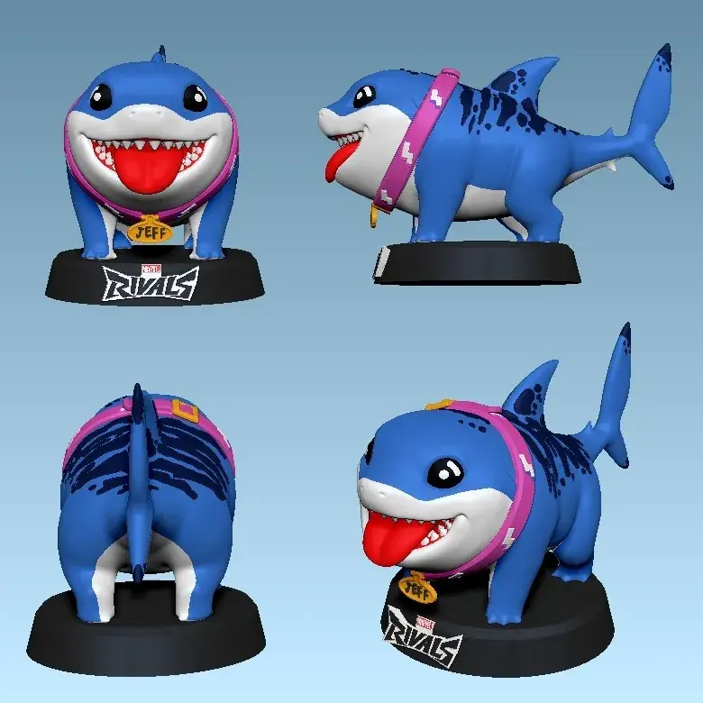 Jeff the Land Shark - Marvel Rivals - Multicolor 3D Printing