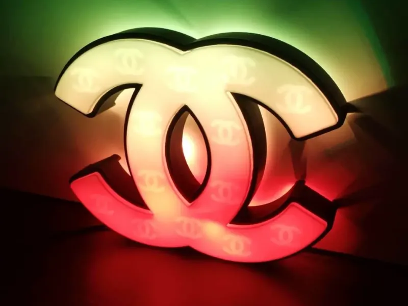 Lamp with Chanel Logo