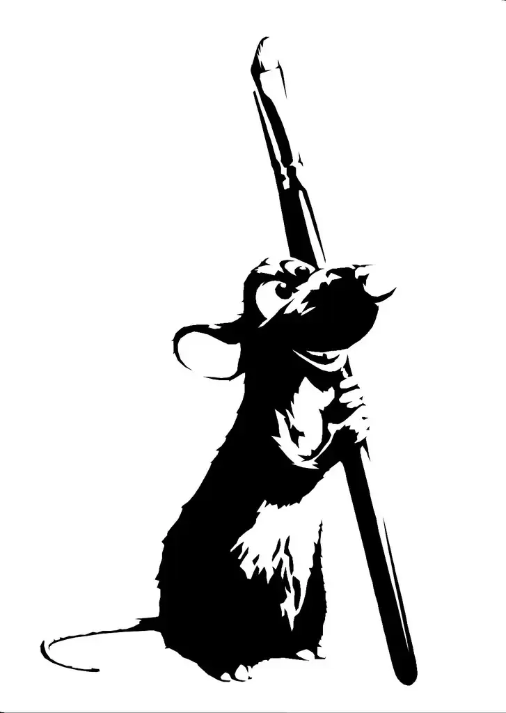 Ratatouille Remmy stencil