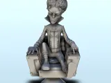 Alien scientist with cranial antennas and high-tech chair (2-3