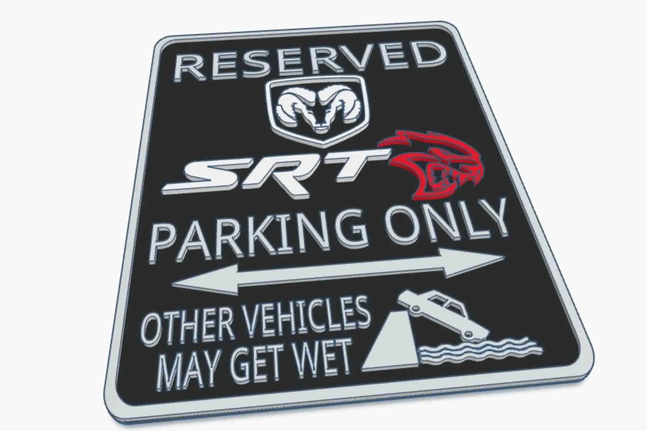 Dodge Charger SRT Hellcat Parking Sign