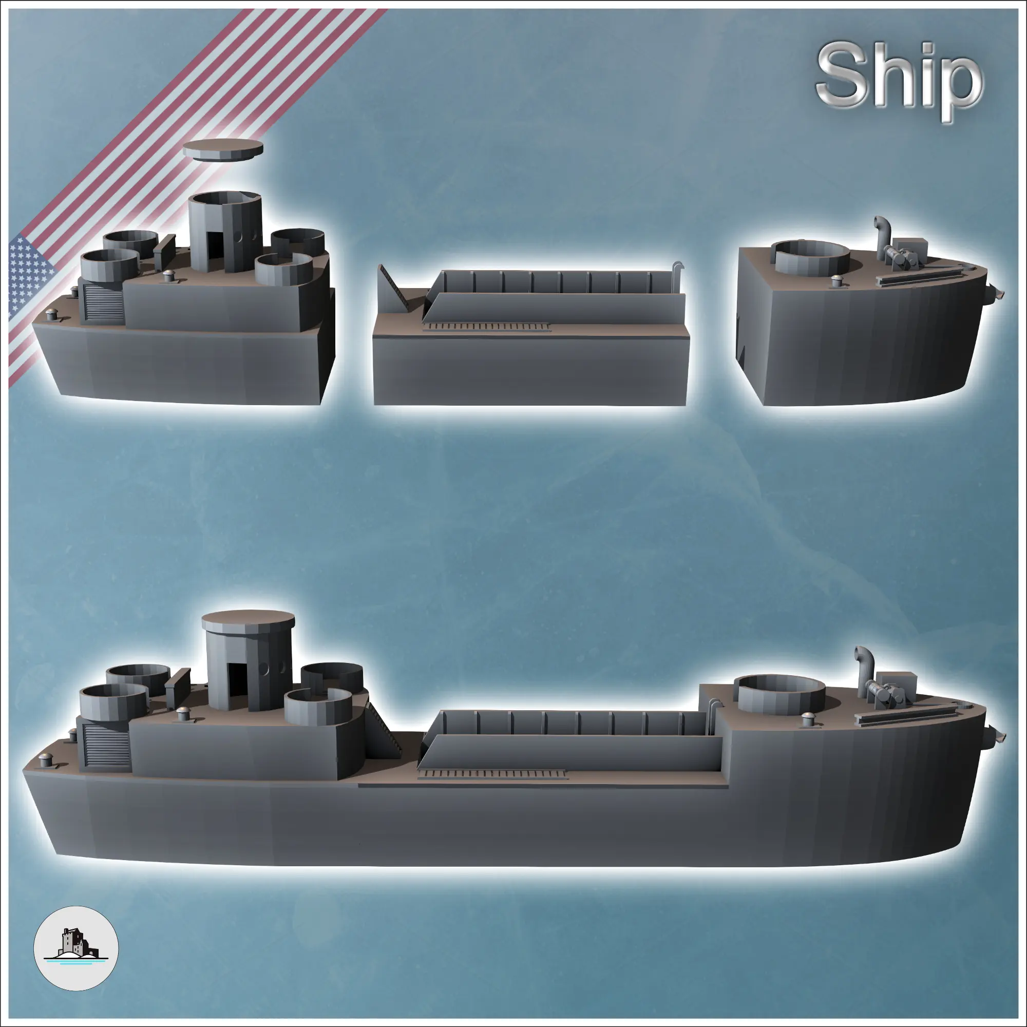 Landing Craft Infantry LCI (L) Grand bateau de transport américain