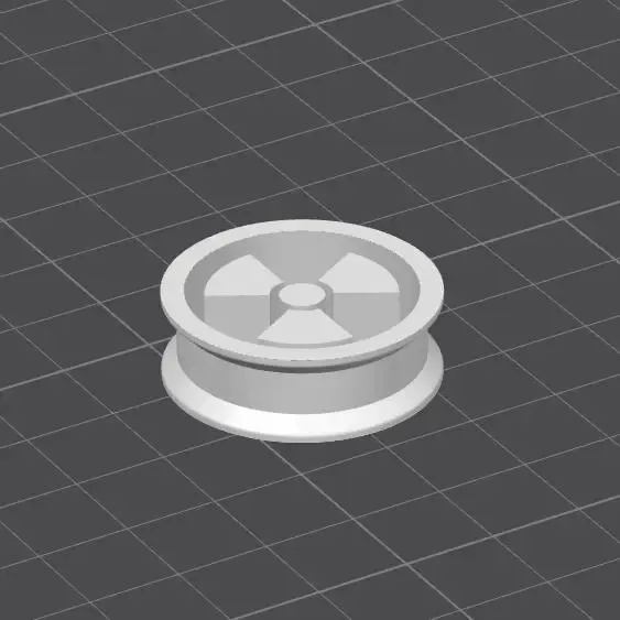 1 inch ear gauge radioactive logo