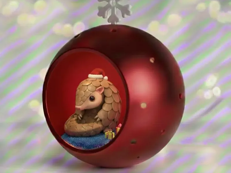 Christmas Pangolin Sphere