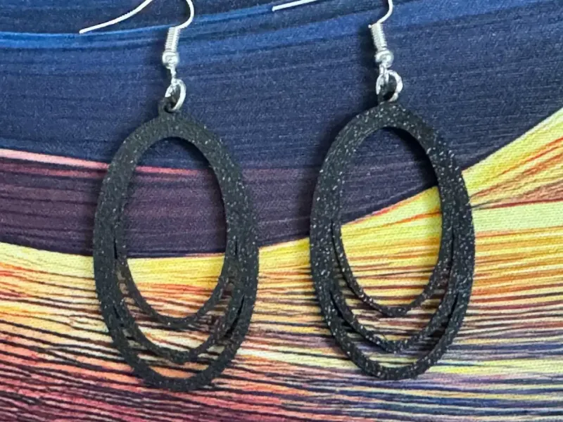 Multiple oval earrings