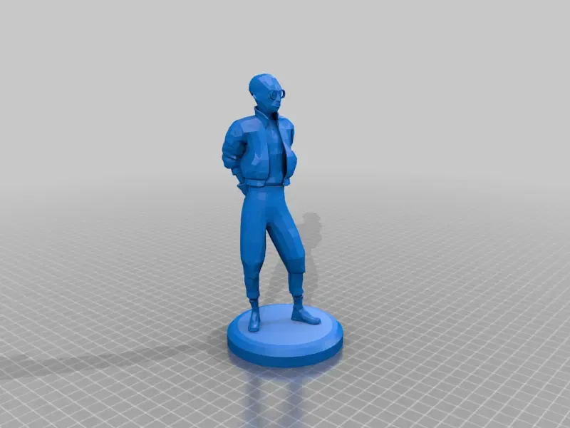 Kim Kitsuragi standbeeld geometrie gerepareerd