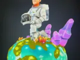 astronauta em um novo planeta-1