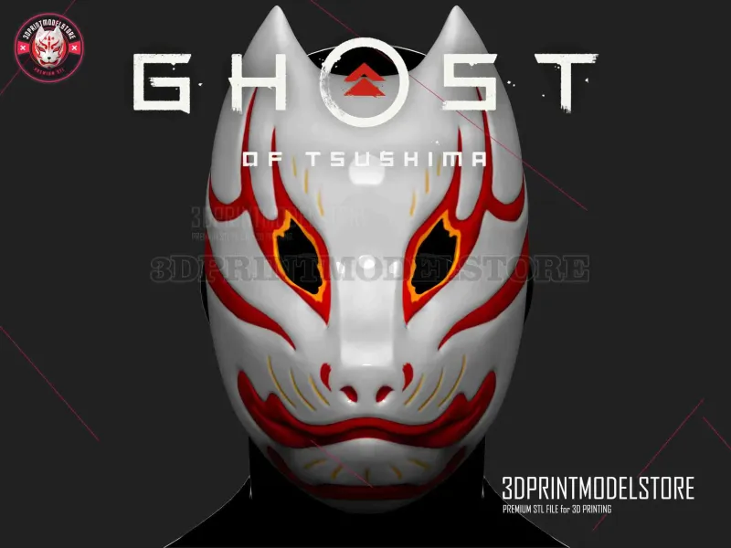 Ghost of Tsushima Mask - Japanese Oni Samurai Tomoe Mask