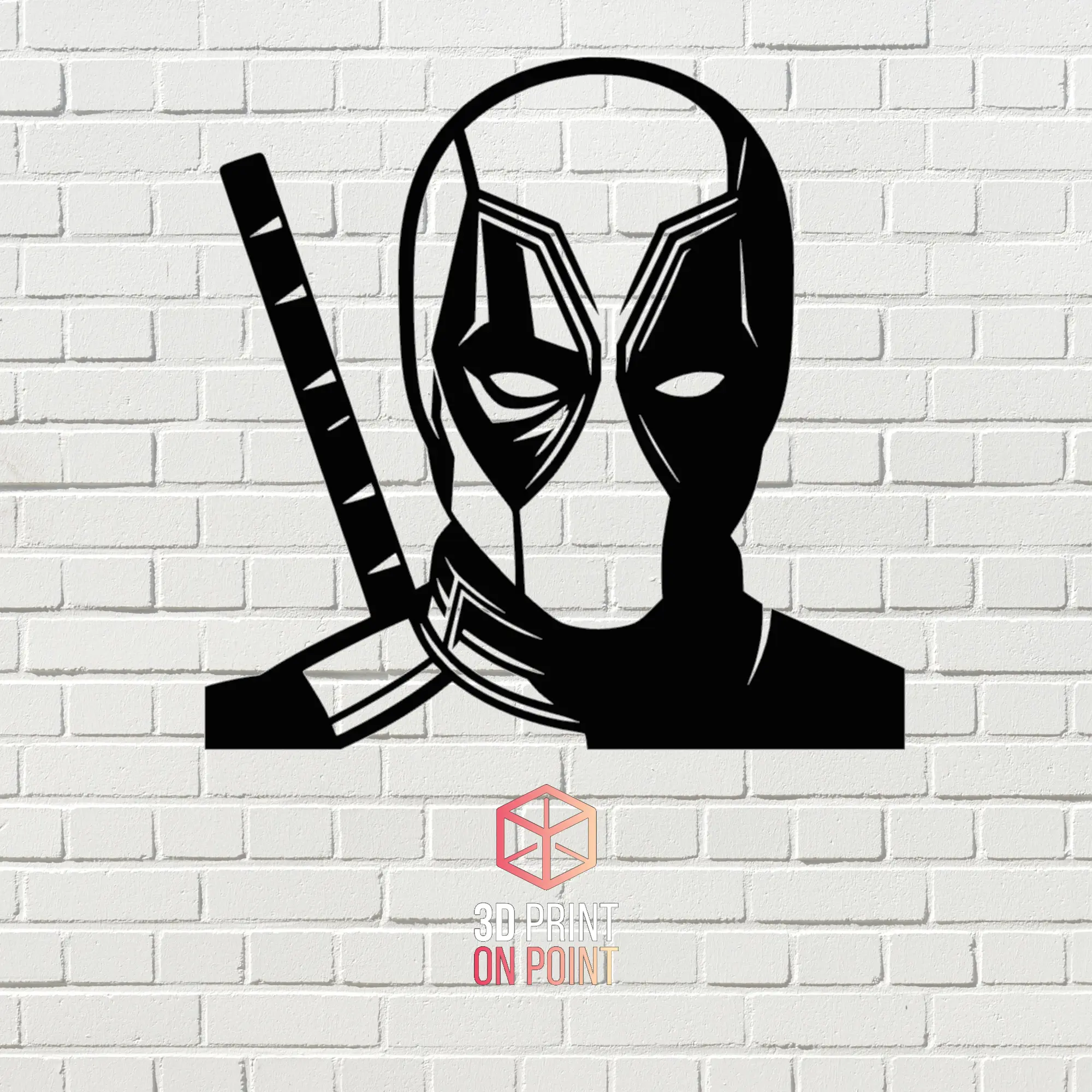 DEADPOOL FACE | 2D WALL ART #2 | 3D models download | Creality Cloud