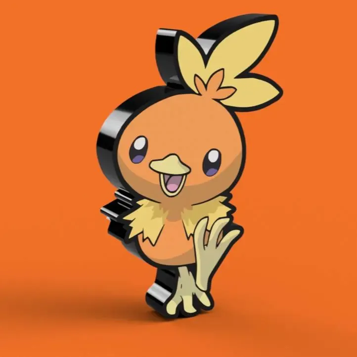 Caja de luz y arte de pared de Torchic