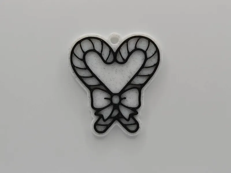 The Candy Cane Heart Keychain