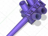 V4 engine keychain for smoking 4 cigarettes at once.-0