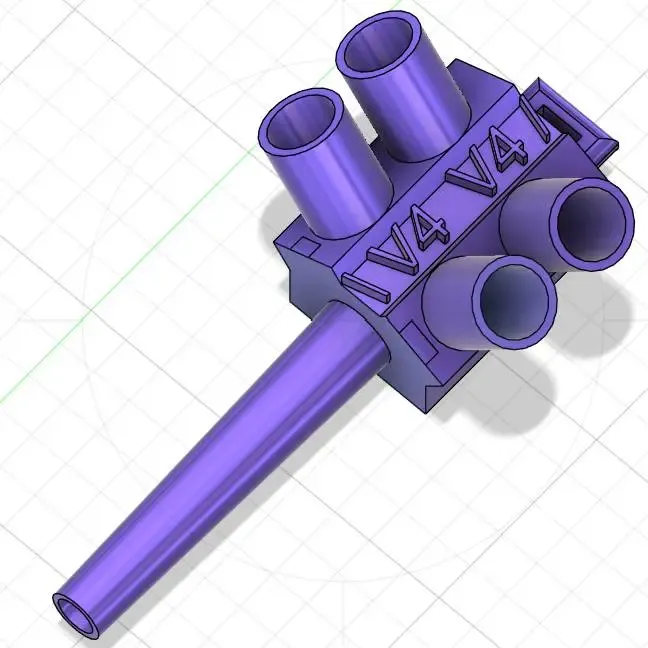 V4 engine keychain for smoking 4 cigarettes at once.