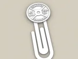 Paperclip Pesas Barbell - bookmark-2