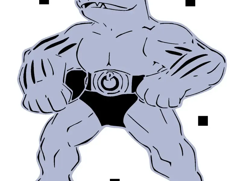067 Stencil Machoke