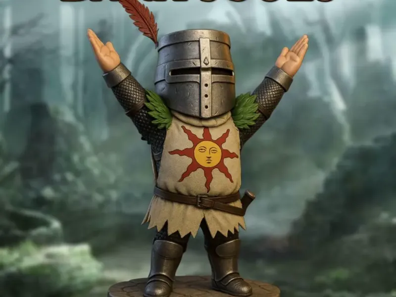 Solaire of Astora Dark souls chibi with base