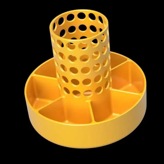 Round desk organizer