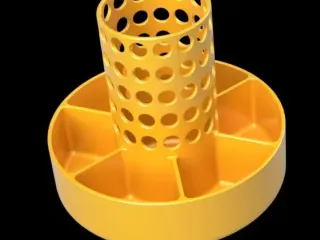 Round desk organizer
