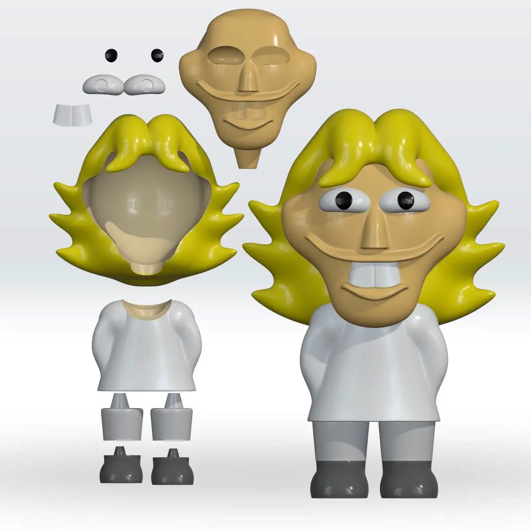 67 Kid meme STL 3D Model Split Parts Fanart