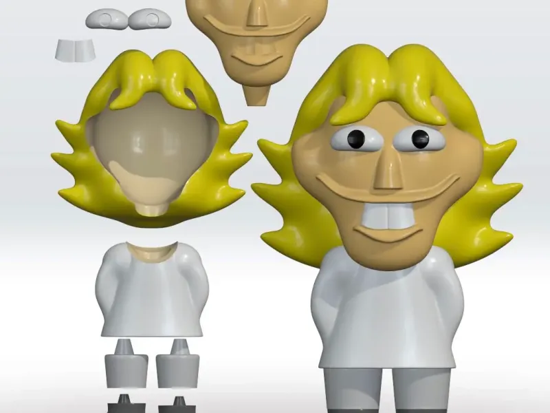 67 Kid meme STL 3D Model Split Parts Fanart