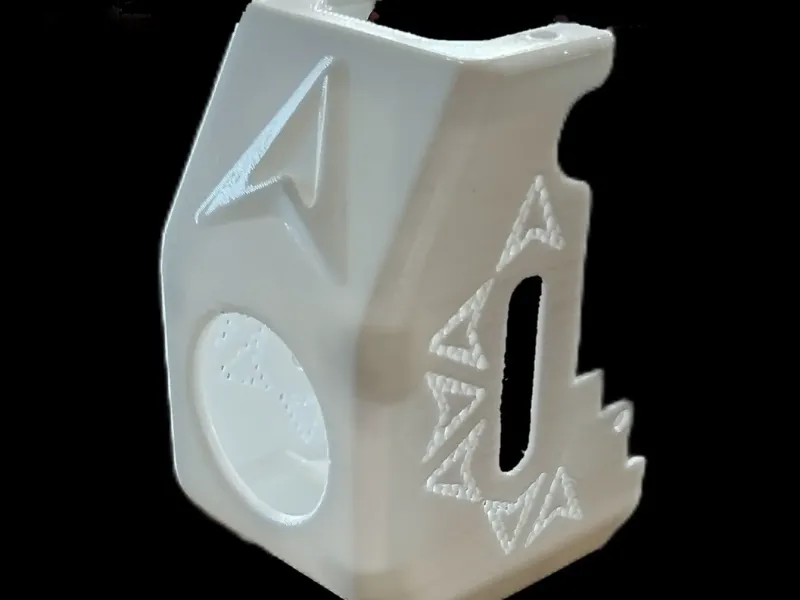 K1 Tool Head Fan Cover w/ Mini Creality Vented Logo Meshes