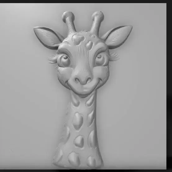 giraffe cartoon, smiling