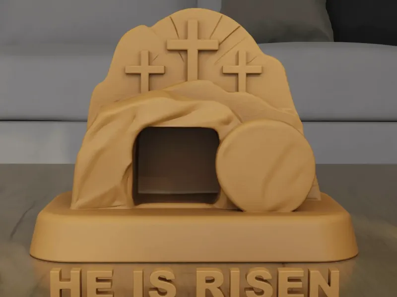 Easter Empty Tomb 3D STL Model He is Risen