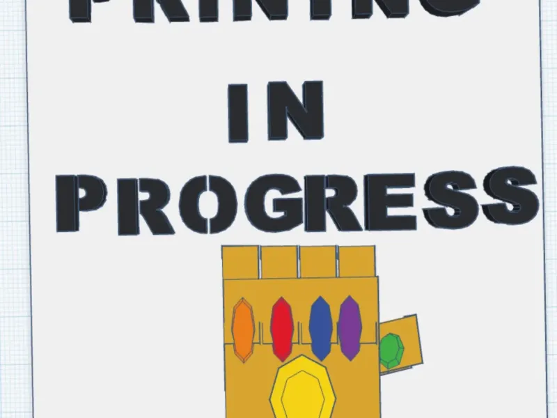 3D printing sign