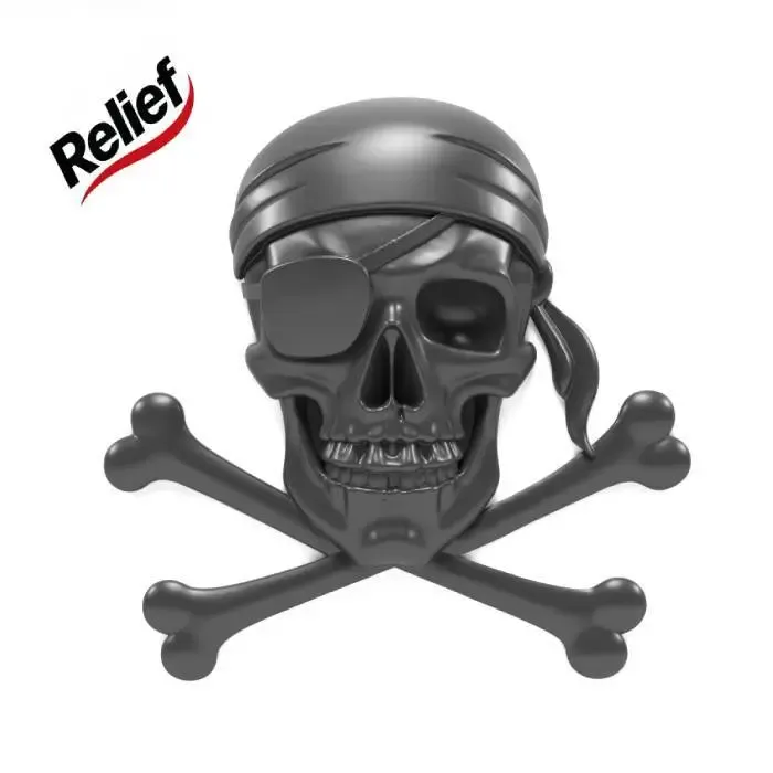 Pirate skull - Relief