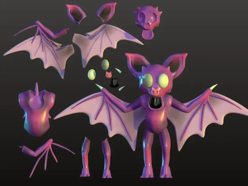 The Bat from 99 Nights In The Forest | Roblox Multiparts Stl