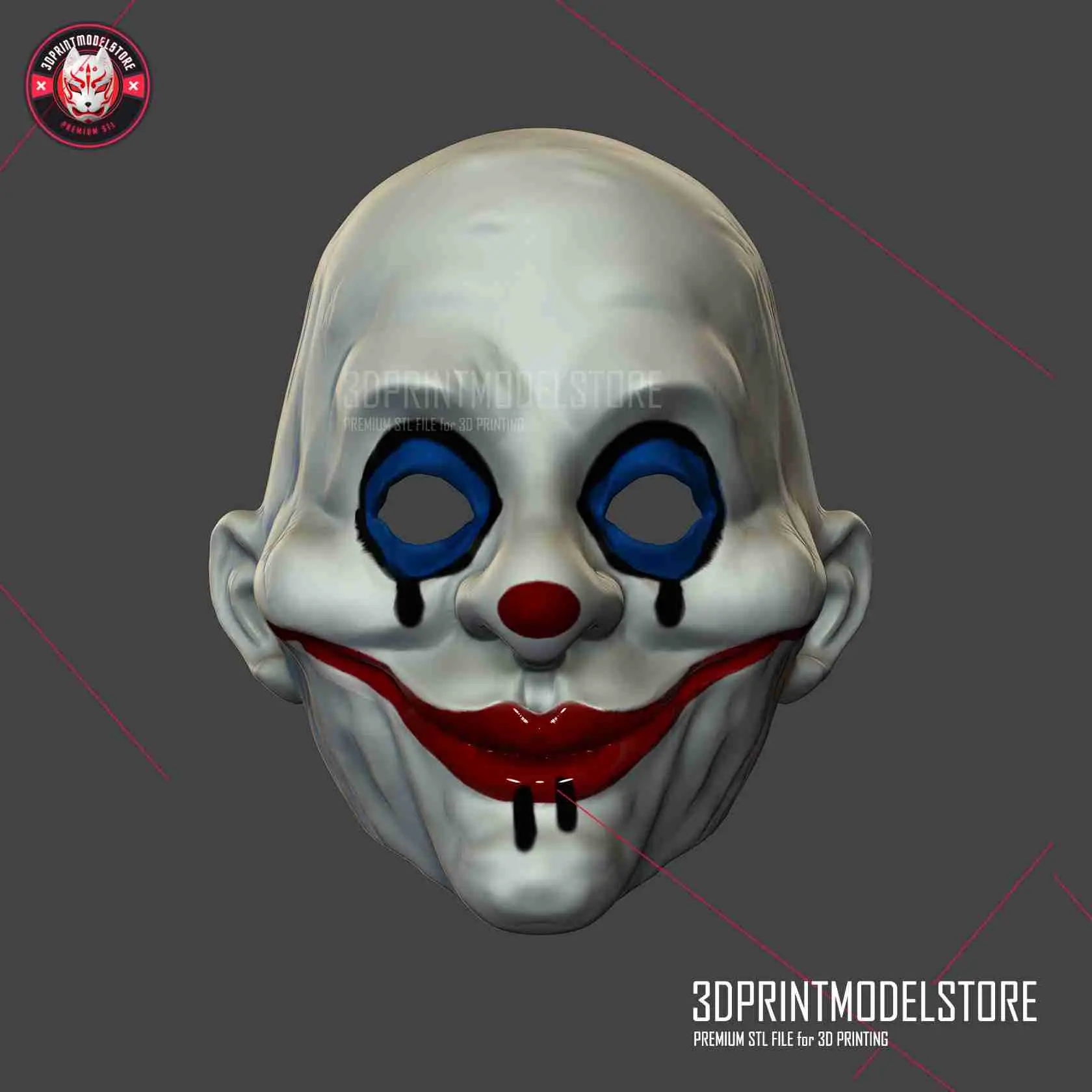 Il cavaliere oscuro Joker maschera - Henchmen Clown Cosplay Maschera