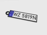 Car keychain registration number - MOKA Design-1