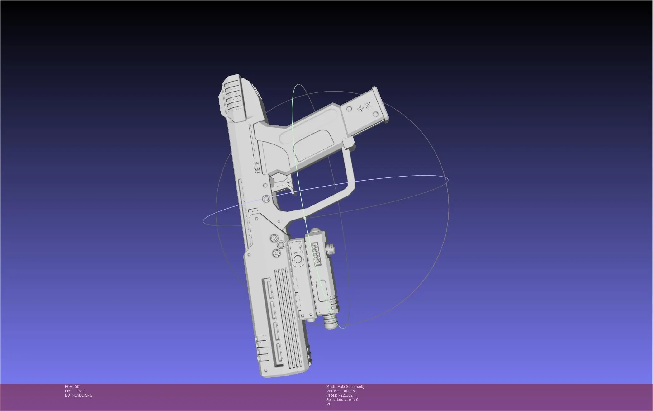 Halo ODST Socom Pistol Basic Model | Download de modelos 3D | Creality ...