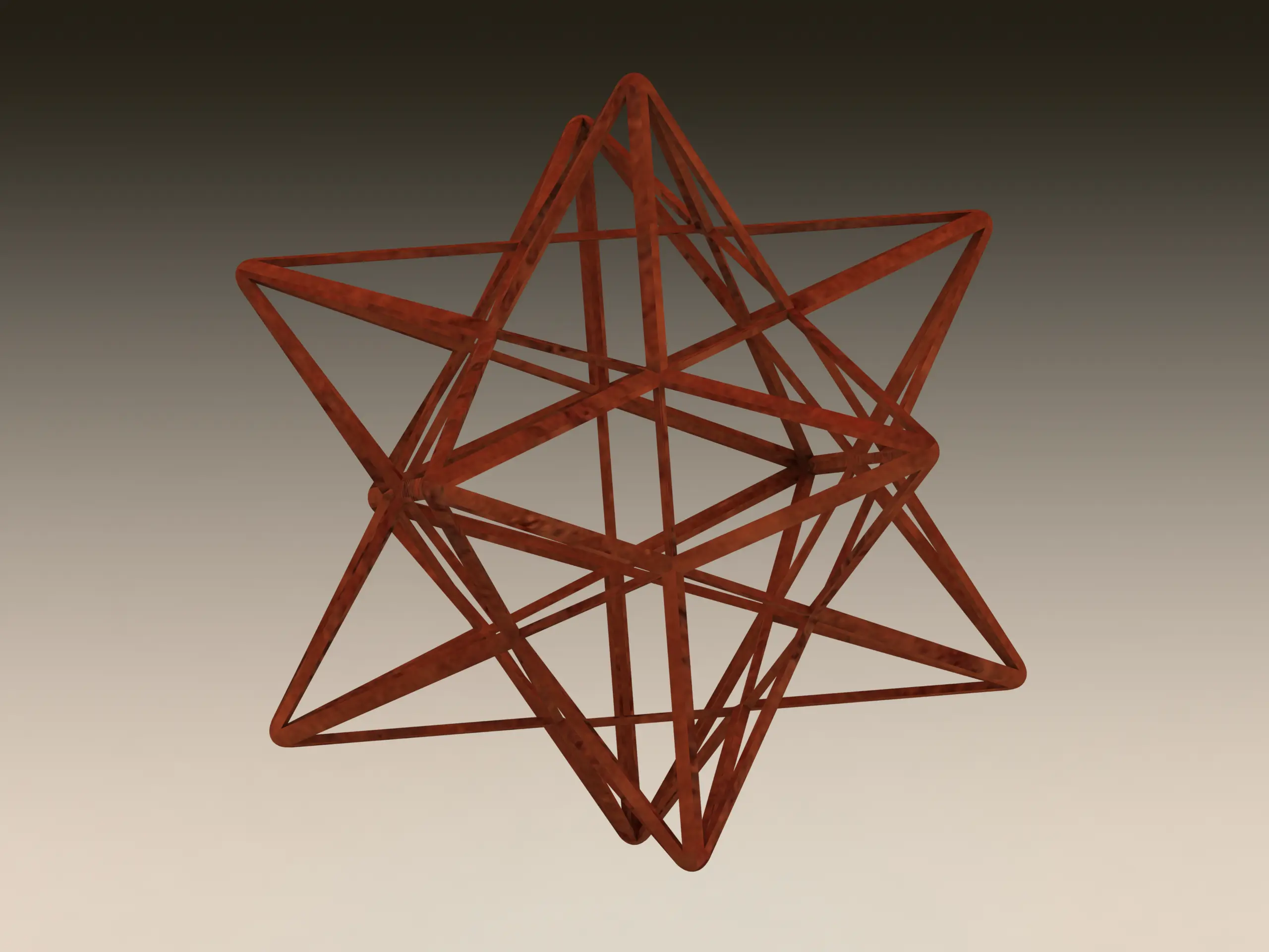 Wireframe Shape Small Stellated Dodecahedron