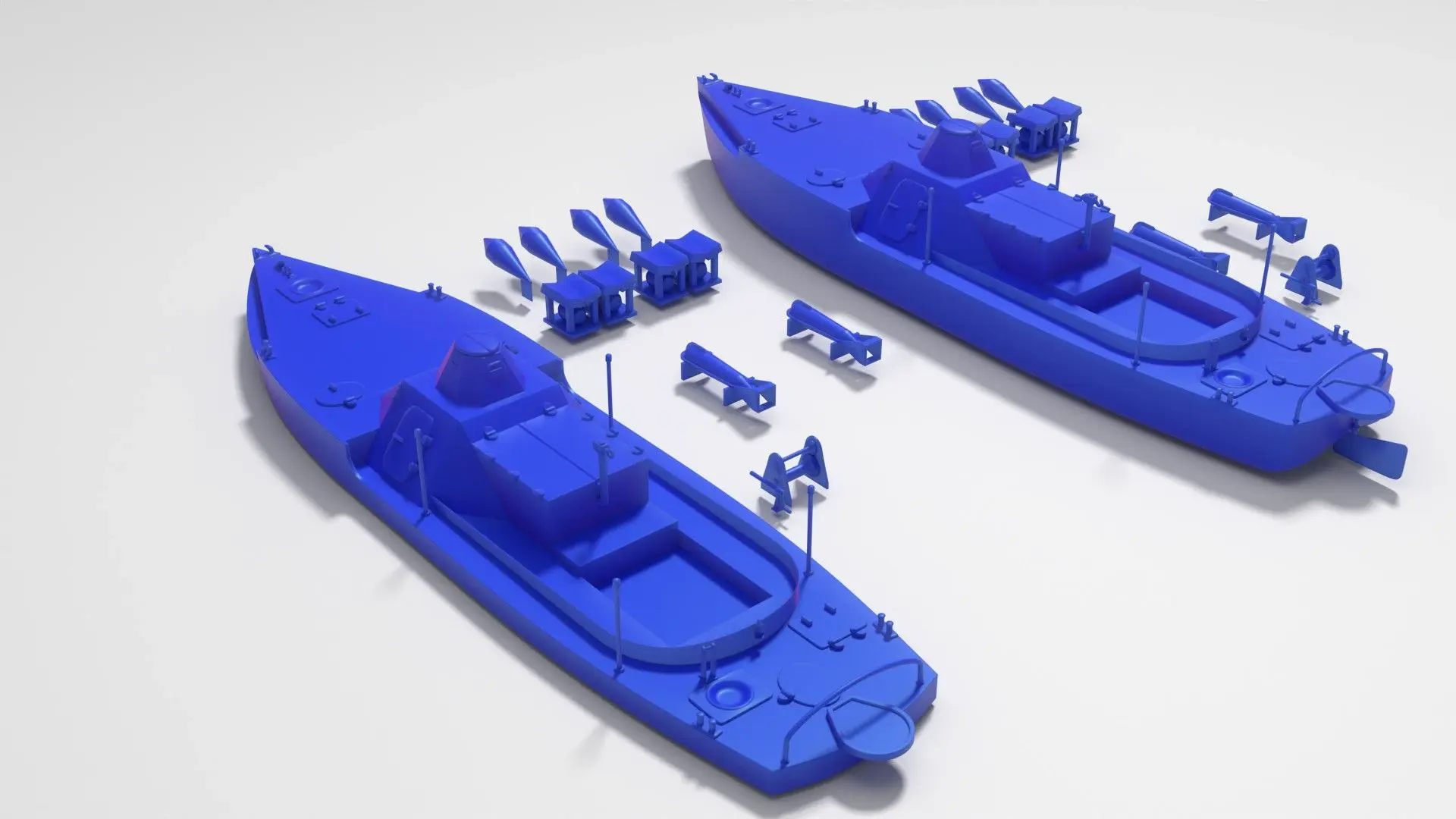 Old Small Armored River MineSweper 4 variants