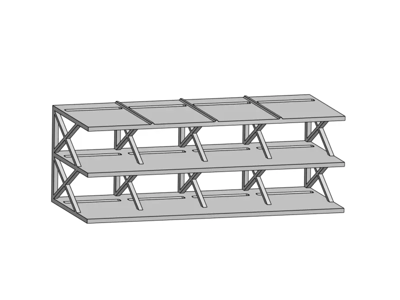 GARAGE/DISPLAY FOR 12 DIE-CAST CARS - 1/64 SCALE