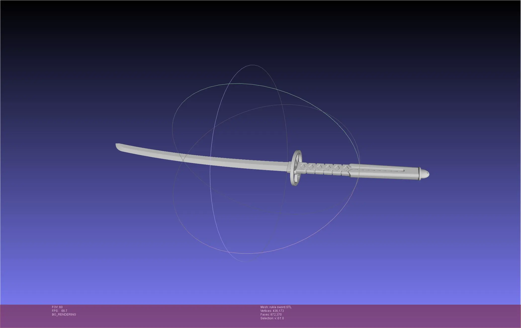 Cosplay STL Download - Bleach Kuchiki Rukia Sword Printable Assemblyby ...