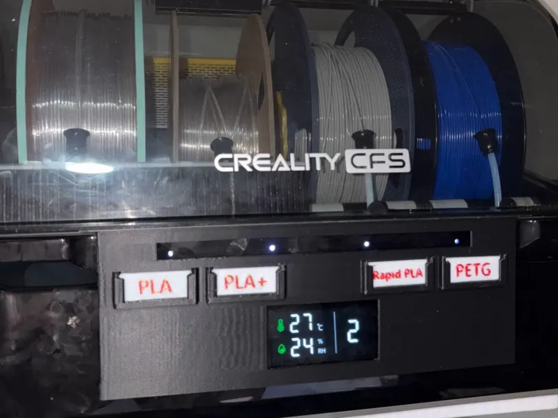 Creality CFS External Nameplate Holder (filament type label)