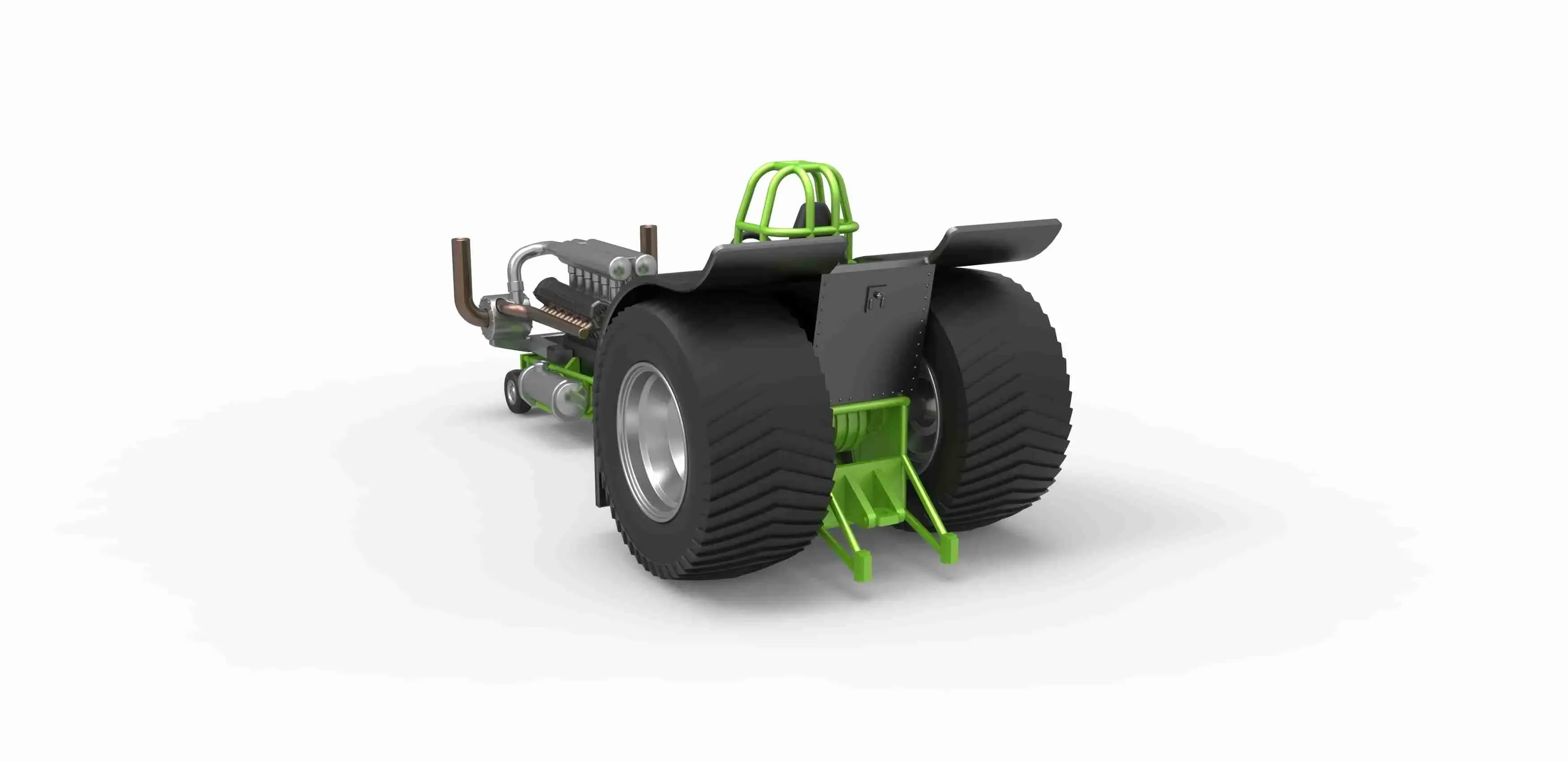 Pulling tractor with turbo engine V12 Version 1 Scale 1:25