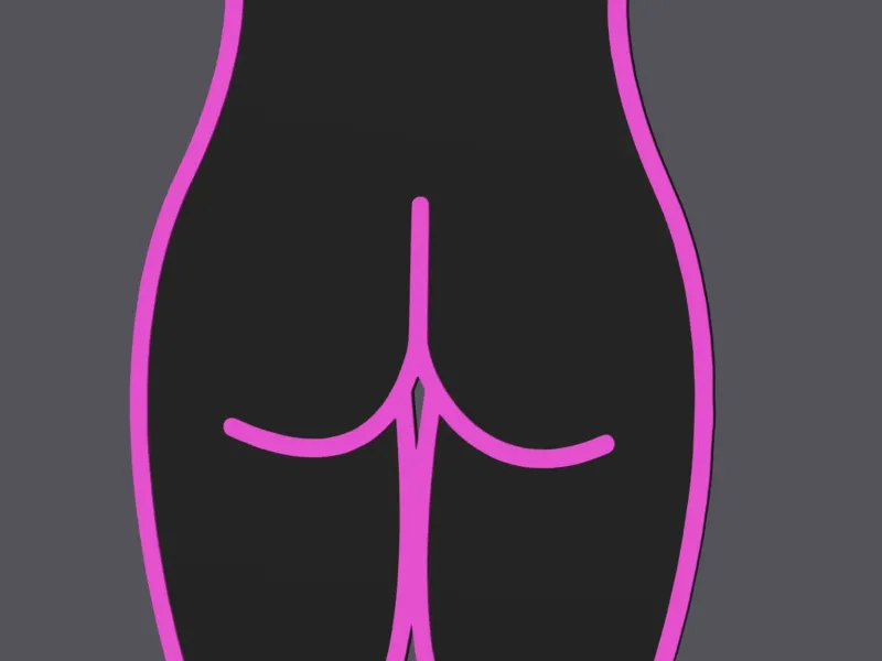 Female Hips/Butt - Wall Art v1