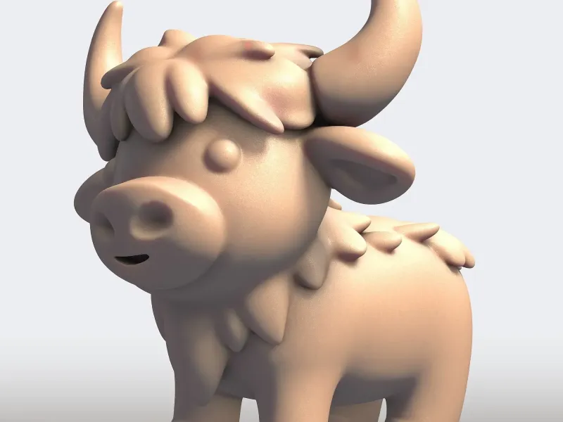 Cute Cartoon Bull